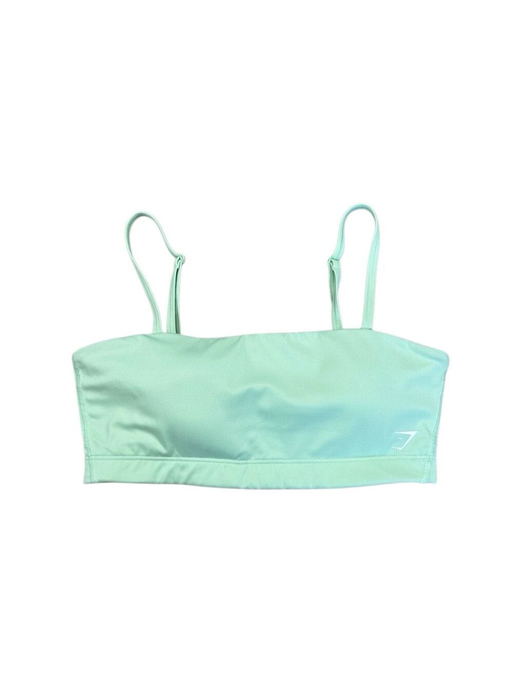 gymshark bandeau sports bra light mint green S lifting training gym workout